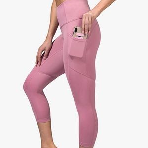 Yogalicious Pink Pocket Cropped Leggings